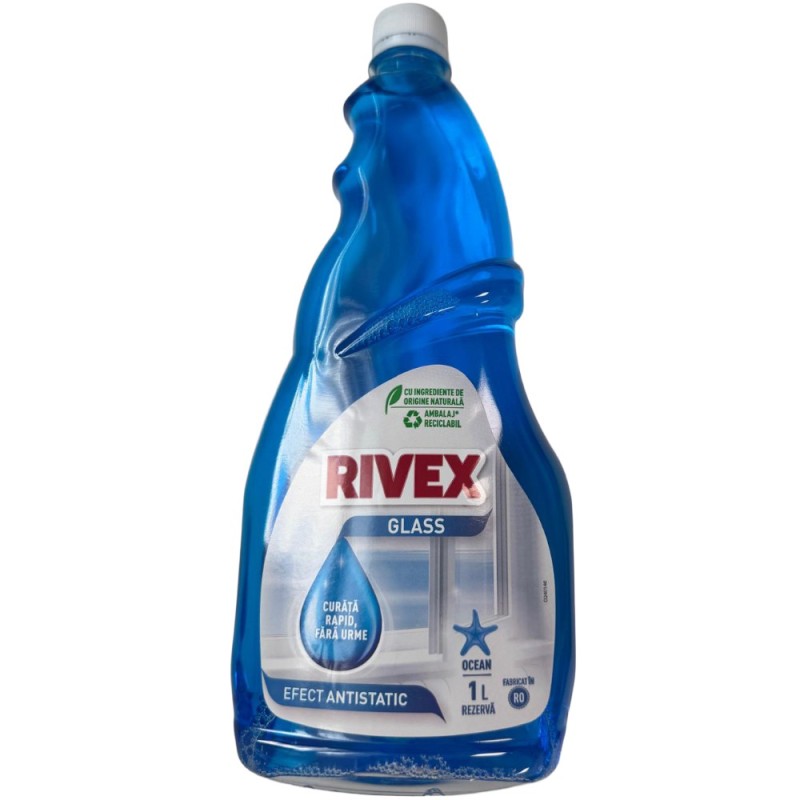 Rezerva Solutie pentru Geamuri Rivex, Albastru-Ocean, 1 l