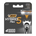 Rezerve Aparat de Ras BIC Hybrid Flex 5, 5 Lame, Barbati, 4 Bucati