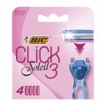 Rezerve Aparat de Ras BIC Soleil Click 3, 3 Lame, Femei, 4 Bucati