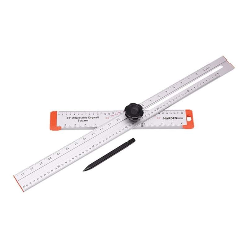 Rigla Ajustabila din Aluminiu, 600 mm, Harden