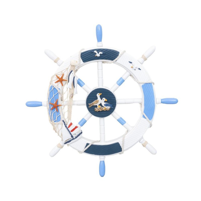 Roata Decorativa, Model Carma Marina cu Plasa, MDF, Diametru Total 45 cm