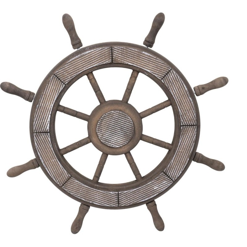 Roata Decorativa, Model Carma Marinar, MDF, Diametru 44 cm, Maro
