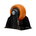 Roata Fixa cu Rola de Cauciuc pentru Mobila, 2 inch, Portocaliu