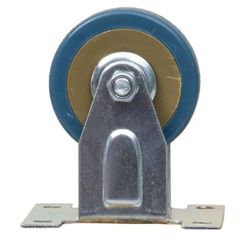 Roata Fixa cu Rola de Cauciuc pentru Mobila, 2.5 inch, Albastru