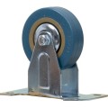Roata Fixa cu Rola de Cauciuc pentru Mobila, 3 inch, Albastru