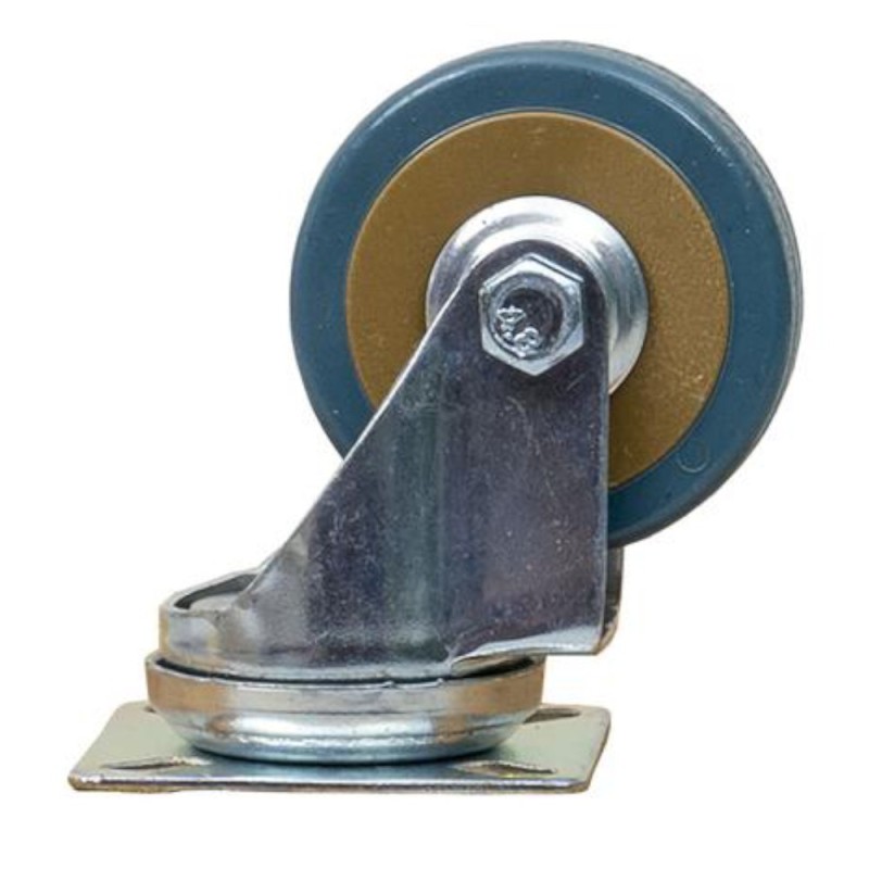 Roata Pivotanta pentru Mobila, 2 inch, Rola de Cauciuc, Albastru