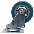Roata Pivotanta pentru Mobila, 2.5 inch, Rola de Cauciuc, Albastru