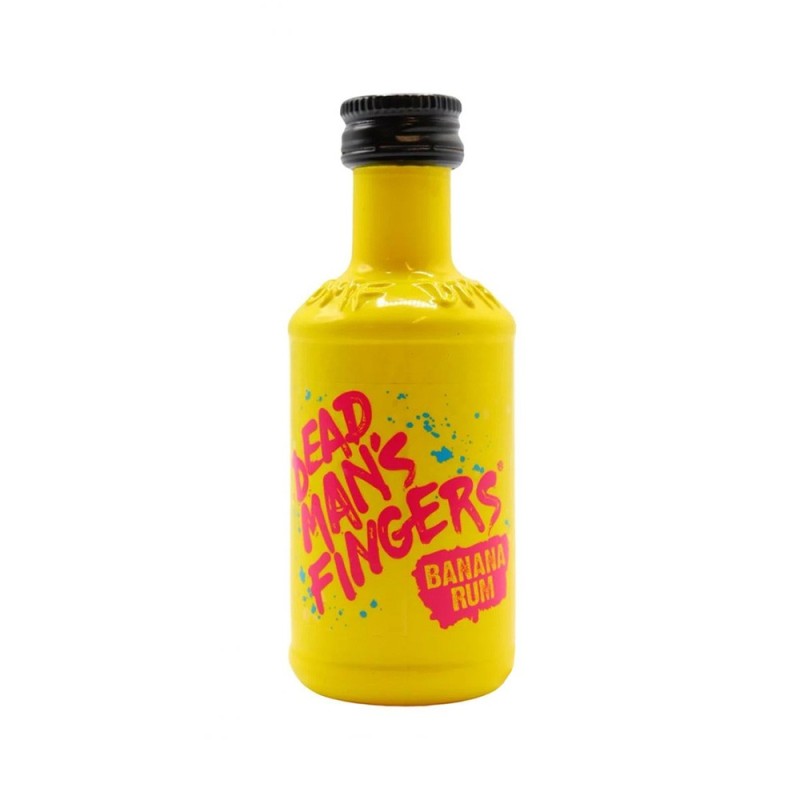 Rom Dead Man's Fingers cu Banane, Banana Rum 37.5% Alcool, Miniatura, 0.05 l