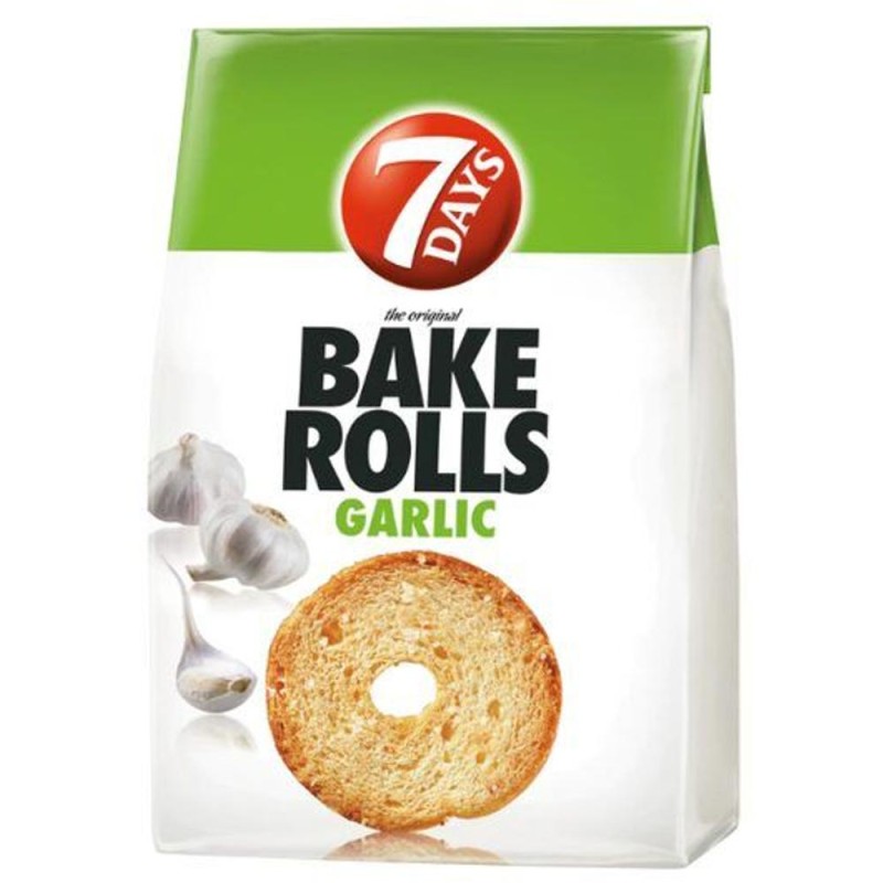 Rondele cu Usturoi Bake Rolls 7Days, 80 g