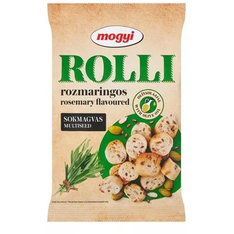 Rondele Paine Prajita cu Mix de Seminte si Aroma de Rozmarin, 65 g, Mogyi Rolli