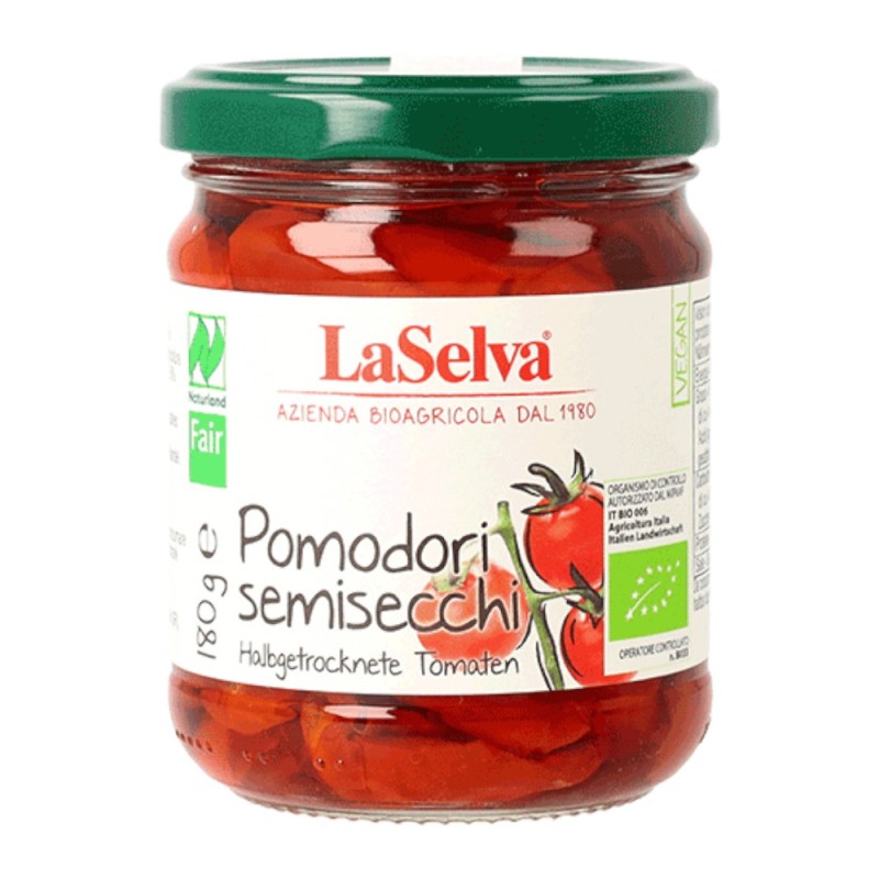 Rosii Bio Semi-uscate in Ulei de Masline, LaSelva, 180 g