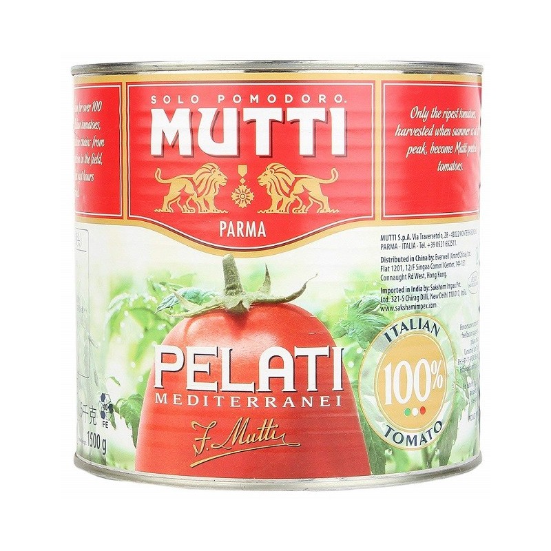 Rosii Decojite Pelati Mediterranei, Mutti, 2500 g