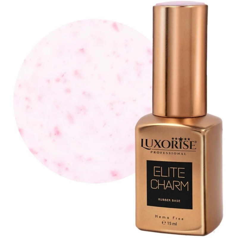 Rubber Base Elite Charm, Rose Gold Elegance, Luxorise Hema Free, 15 ml