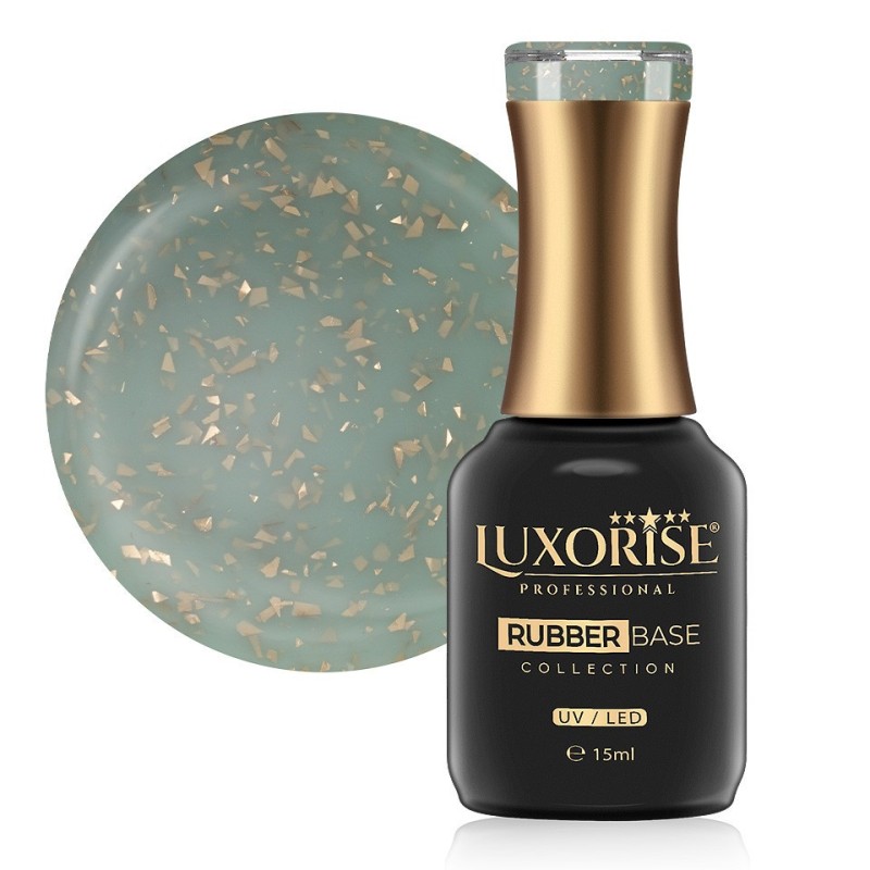 Rubber Base Luxorise Glamour Collection, Misty Jade 15 ml