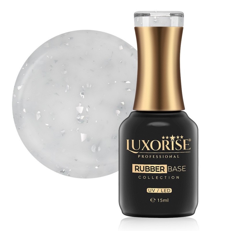 Rubber Base Luxorise Glamour Collection, Silver Touch 15 ml