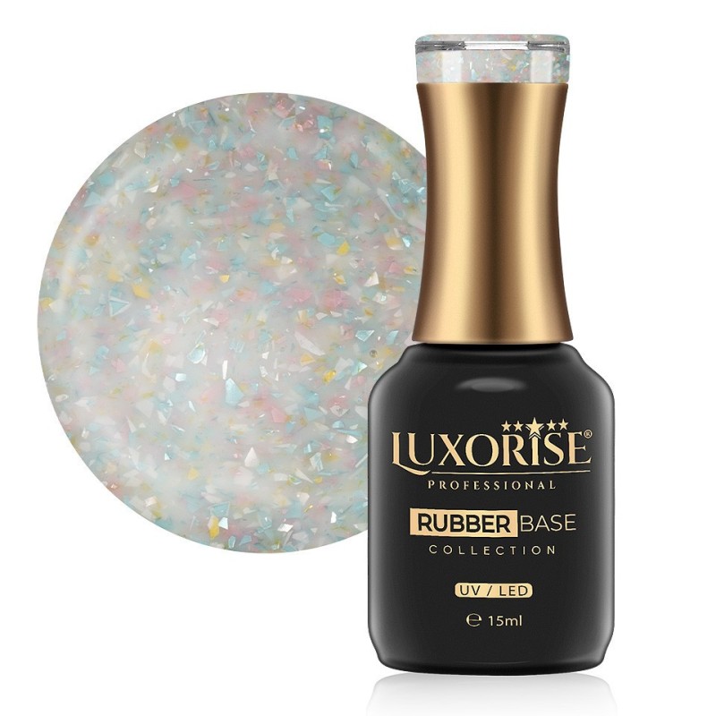 Rubber Base Luxorise Sparkling Collection, Funfetti Rain 15 ml