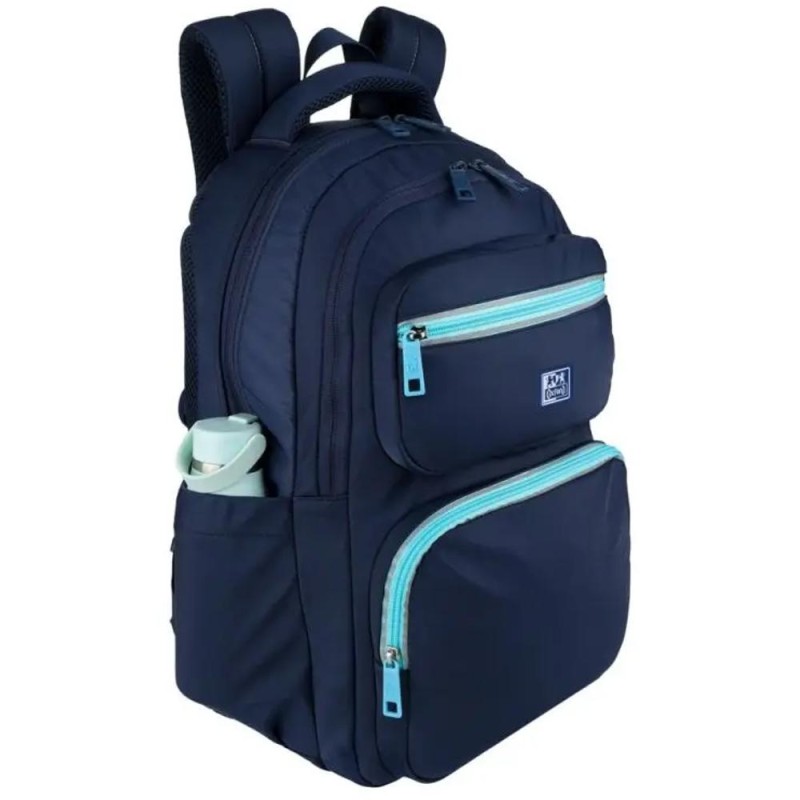 Rucsac Oxford Bicolor, Doua Compartimente, 44 x 32 x 18 cm Albastru Inchis