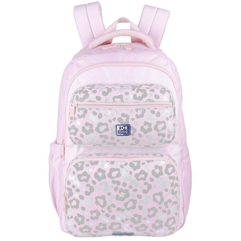 Rucsac Oxford Dream Tech Holografic, 2 Compartimente, 44 x 32 x 18 cm, Animal Roz