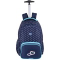 Rucsac Oxford Trolley Dots, 3 Compartimente, 44 x 29 x 22 cm, Albastru Inchis