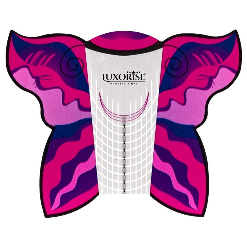 Sabloane Constructie Unghii Luxorise, Fluture Fuchsia, 50 Bucati