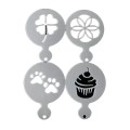 Sabloane pentru Ornat Cappucino, Diametru 8 cm, 4 Bucati, Perfect Home