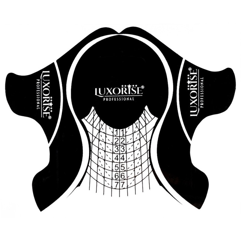 Sabloane Unghii Gel Plastifiate Luxorise Black, 50 Bucati