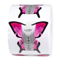 Sablon Constructie Unghii Fluture Roz Luxorise, 500 Bucati