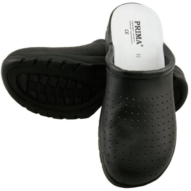 Saboti Medicali Din Piele, Prima, Perforati, Negri, Marimea 35