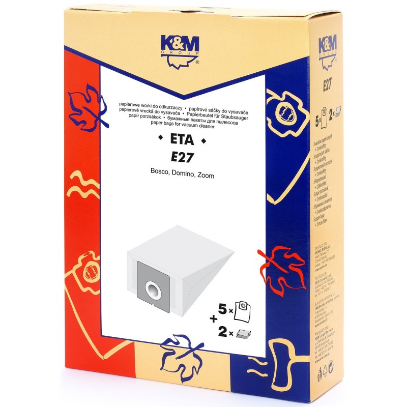 Sac Aspirator Eta 419, Hartie, 5 x Saci + 2 Filtre, K&M