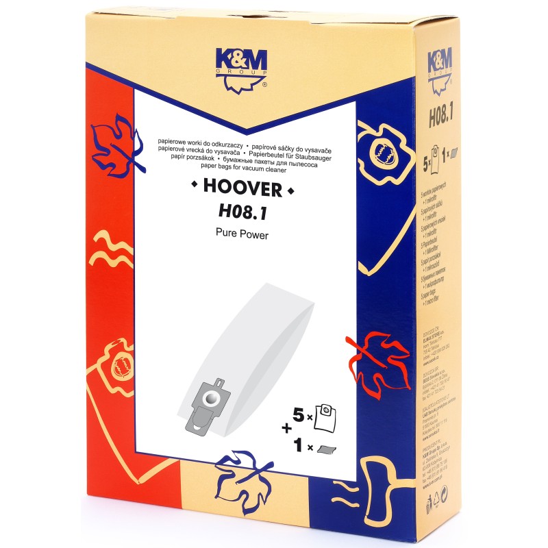 Sac Aspirator Hoover H20, H20a, Hartie, 5 x Saci, K&M