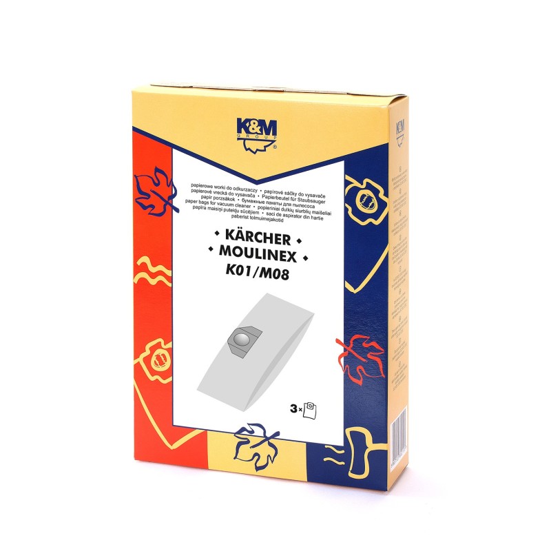 Sac Aspirator Moulinex Q89, Hartie, 3 x Saci, K&M