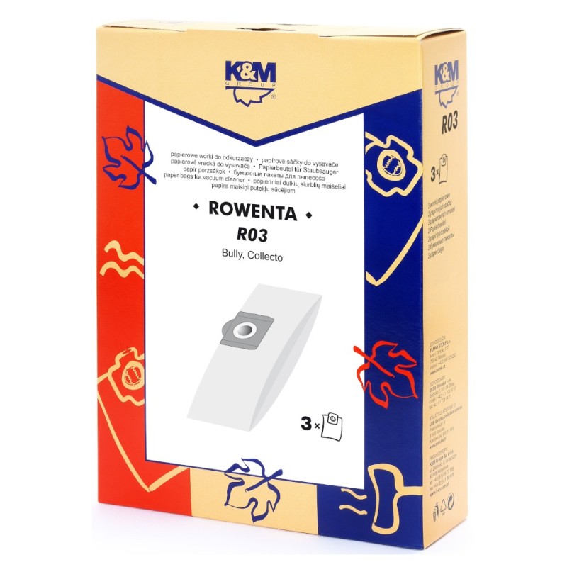Sac Aspirator Rowenta ZR814, Hartie, 3 x Saci, K&M