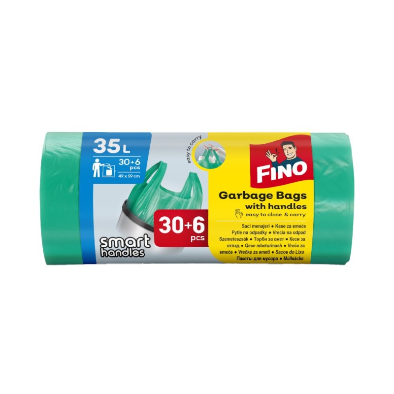 Saci Menajeri Fino HD, Colorati, 35 l, 36 Bucati