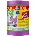 Saci Menajeri Fino Premium, Mov, XXL, cu Maner, Aroma Fructe de Padure, 60 l, 60 Bucati