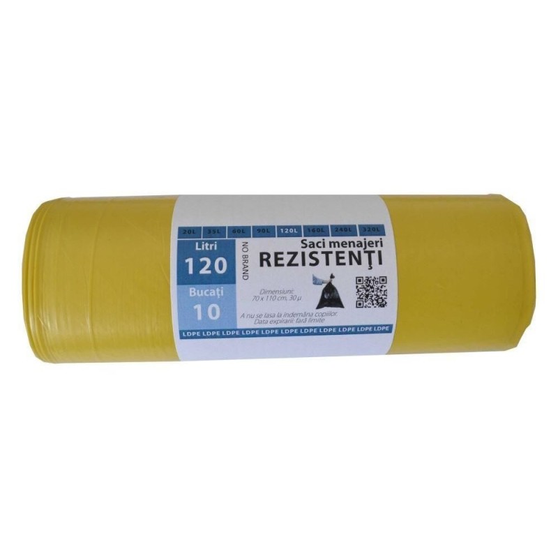 Saci Menajeri Horeca 120 l  Galben 10 Bucati