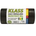 Saci Menajeri Klass, 35 l, Negru Intens, 15 Bucati