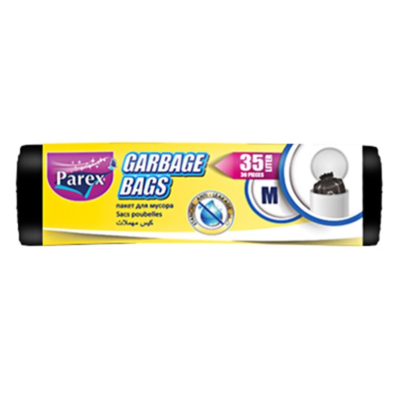 Saci Menajeri Parex Clasic Negri, 35 l, 30 Bucati