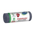 Saci Menajeri Stella Antibacterieni Gri cu Snur 35 l 15 Bucati