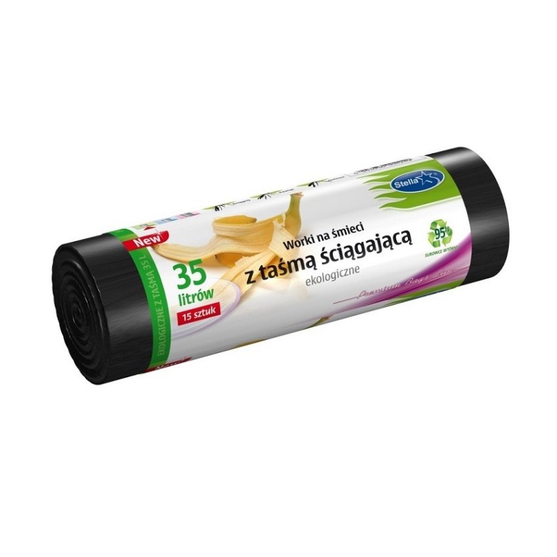 Saci Menajeri Stella cu Snur 35 l Ecologici 15 Bucati