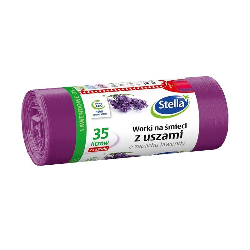 Saci Menajeri Stella Lavanda cu Urechi 35 l 24 Bucati