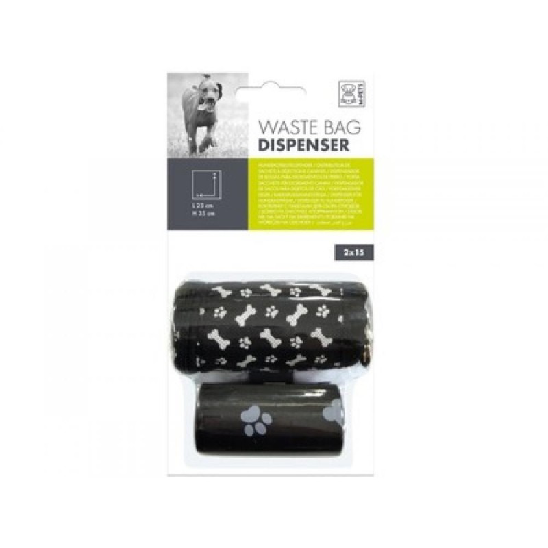 Saci Menajeri, Suport Moale, Material Textil, Negru/Alb, M-Pets