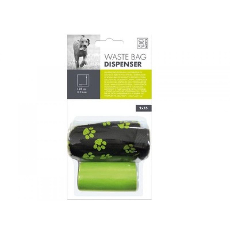 Saci Menajeri, Suport Moale, Material Textil, Negru/Verde, M-Pets