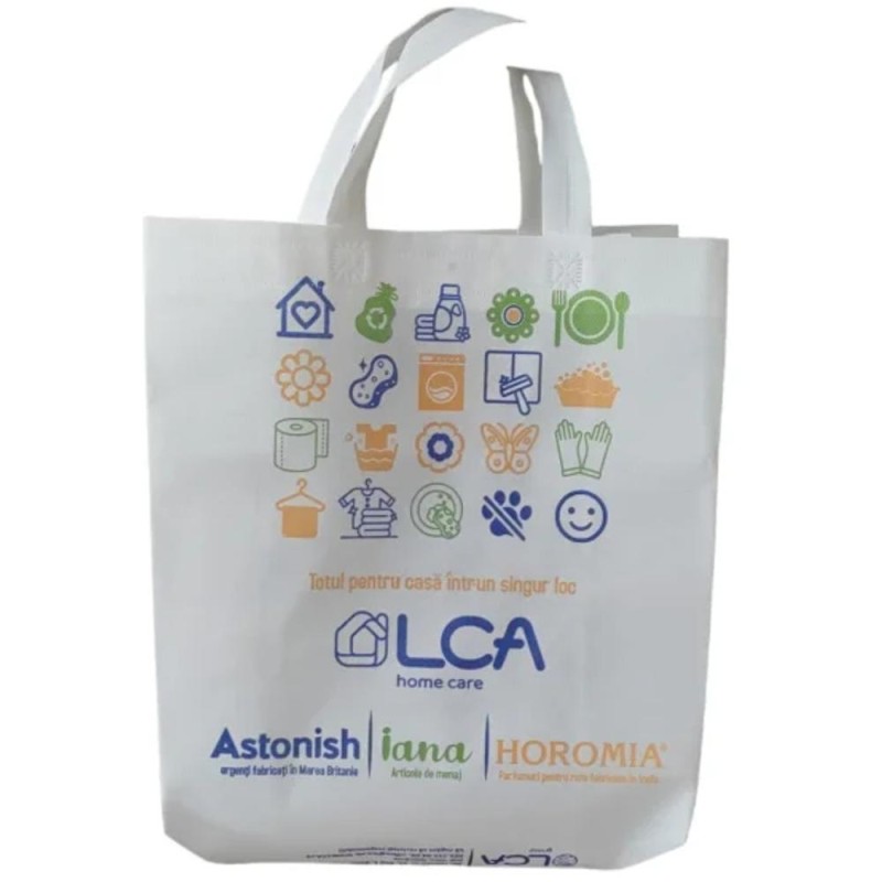 Sacosa Mica, Material Textil PP, Personalizata LCA, 40 x 35 x 15 cm, 15 kg