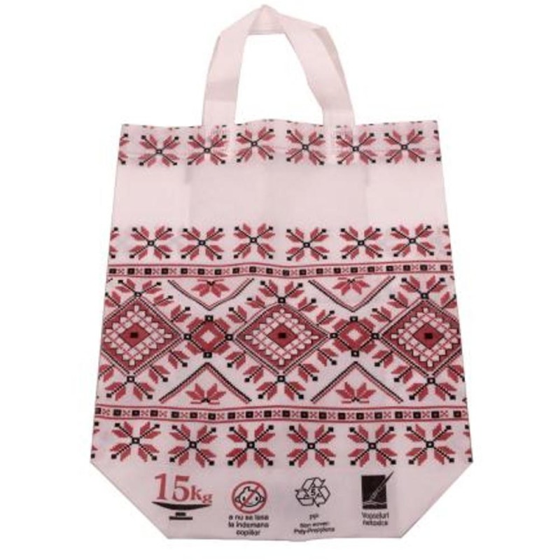 Sacosa Traditionala Alba-Rosie, Mica, Material Textil PP, 39 x 35 x 14 cm, 15 kg, Elcadis