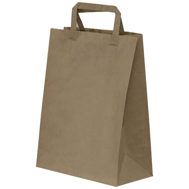 Sacose Biodegradabile, Compostabile de Hartie, Kraft, 22x11x28 cm, 250 buc