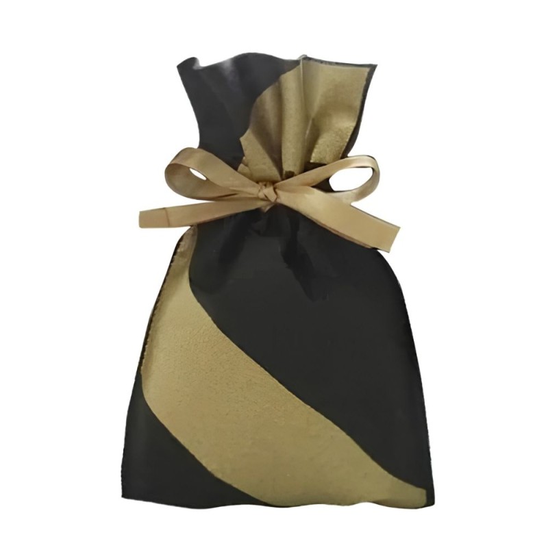Saculet Cadou, Negru si Auriu, 30 x 20 cm