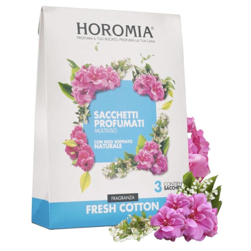 Saculeti Parfumati cu Orez Bumbac Proaspat, Horomia, 3 Bucati