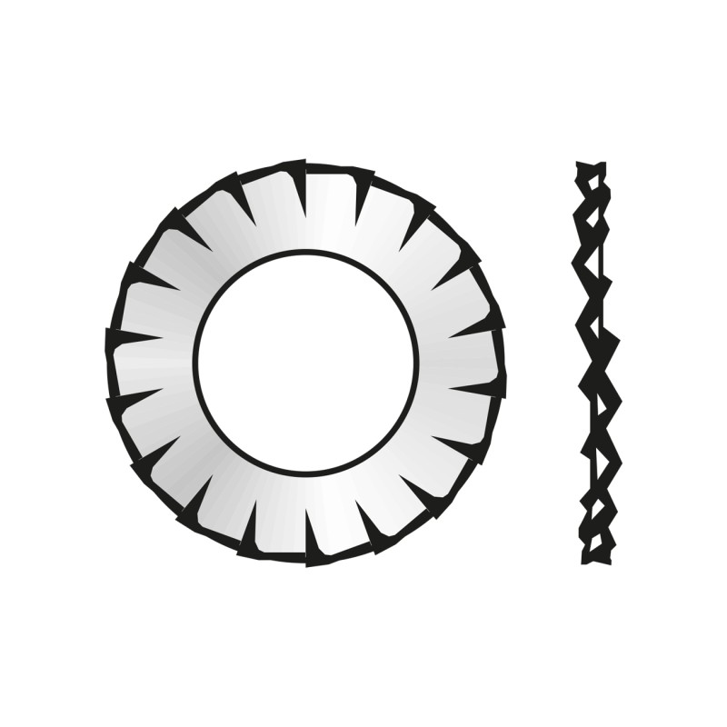 Saiba Elastica Crestaturi Exterioare Forma A 6798 Inox A2-13