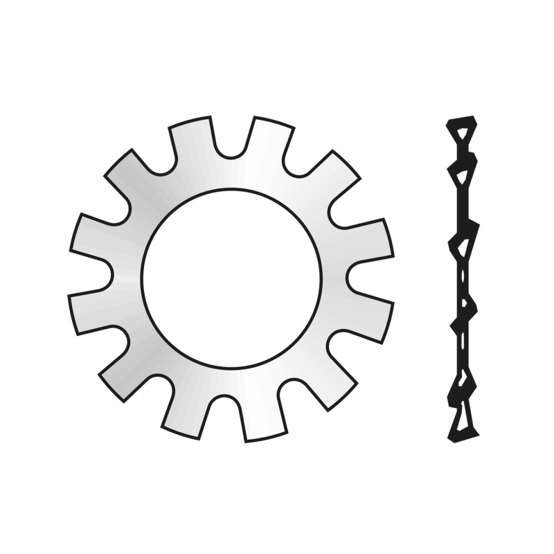 Saiba Elastica Dinti Exteriori Forma A 6797 Otel Zincat-43