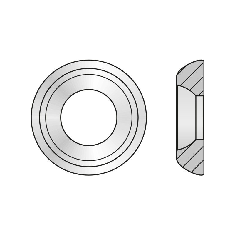 Saiba Rozeta Forma R1 Alama Nichelat-5 X 9 X2.3